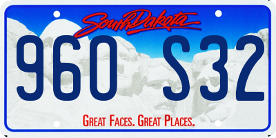 SD license plate 96OS32