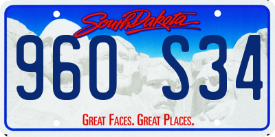 SD license plate 96OS34