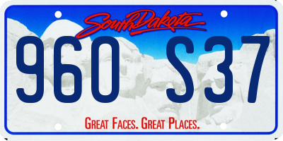 SD license plate 96OS37