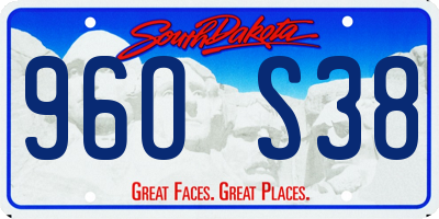 SD license plate 96OS38