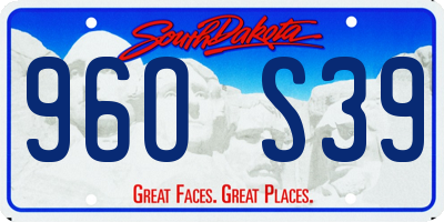 SD license plate 96OS39