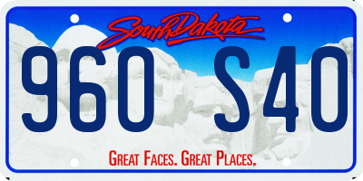 SD license plate 96OS40