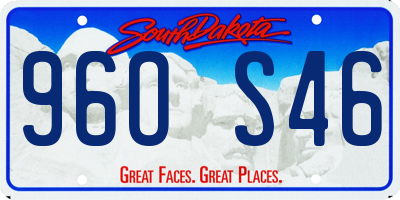 SD license plate 96OS46