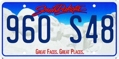 SD license plate 96OS48