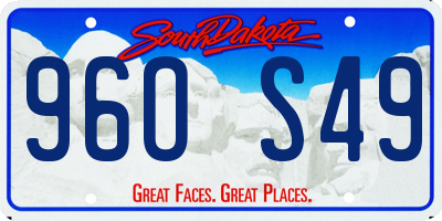 SD license plate 96OS49