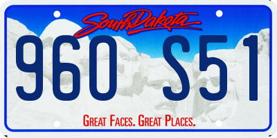 SD license plate 96OS51