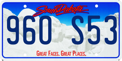 SD license plate 96OS53
