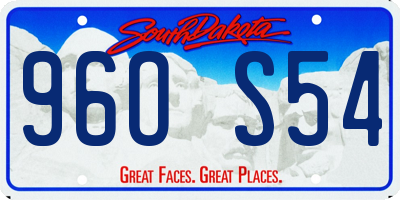 SD license plate 96OS54