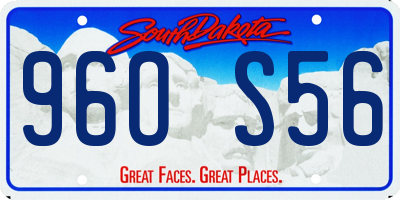 SD license plate 96OS56