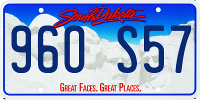 SD license plate 96OS57