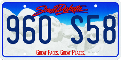 SD license plate 96OS58