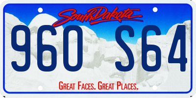 SD license plate 96OS64