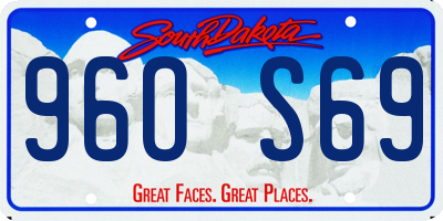 SD license plate 96OS69
