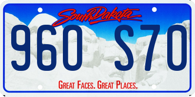 SD license plate 96OS70