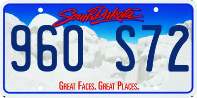 SD license plate 96OS72