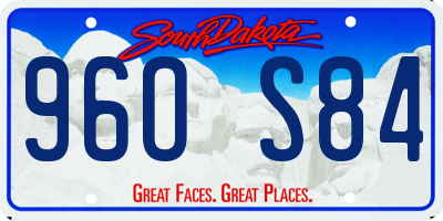 SD license plate 96OS84