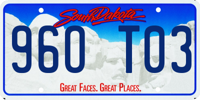 SD license plate 96OT03