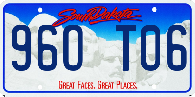 SD license plate 96OT06