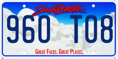 SD license plate 96OT08