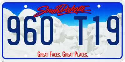 SD license plate 96OT19