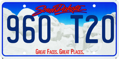 SD license plate 96OT20