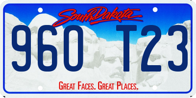 SD license plate 96OT23