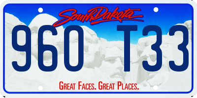 SD license plate 96OT33