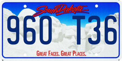 SD license plate 96OT36