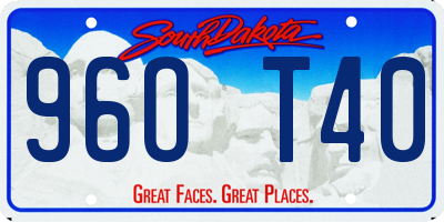 SD license plate 96OT40