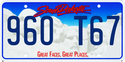 SD license plate 96OT67