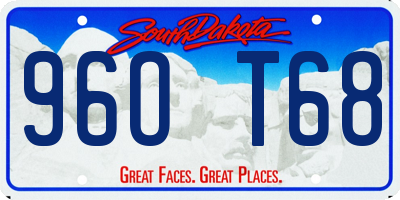 SD license plate 96OT68