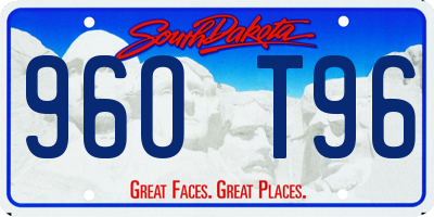 SD license plate 96OT96