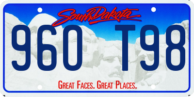 SD license plate 96OT98