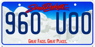 SD license plate 96OU00