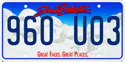 SD license plate 96OU03