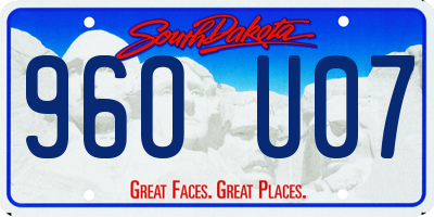 SD license plate 96OU07