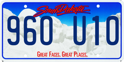 SD license plate 96OU10