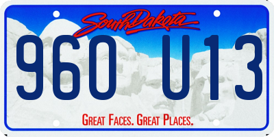 SD license plate 96OU13