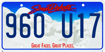SD license plate 96OU17