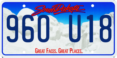 SD license plate 96OU18