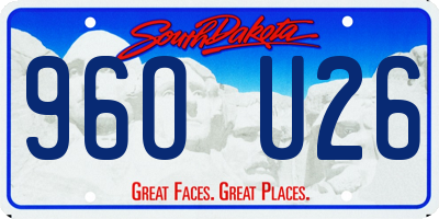 SD license plate 96OU26