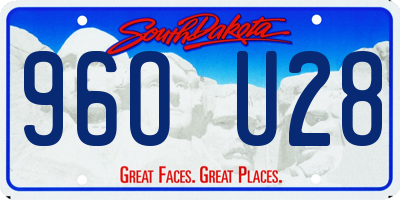SD license plate 96OU28