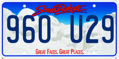 SD license plate 96OU29