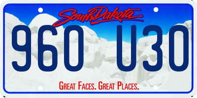 SD license plate 96OU30