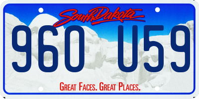 SD license plate 96OU59