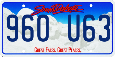 SD license plate 96OU63