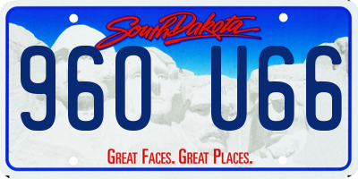 SD license plate 96OU66