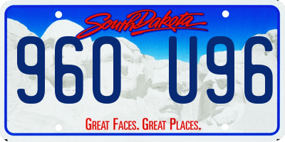 SD license plate 96OU96