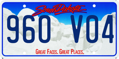 SD license plate 96OV04