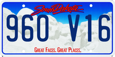 SD license plate 96OV16